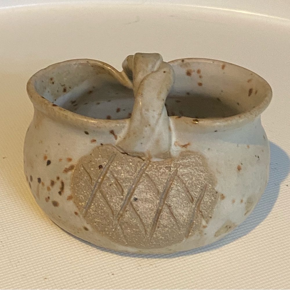 Cindy Angliss Signed Studio Art Pottery Small Basket Trinket Jewelry Handmade